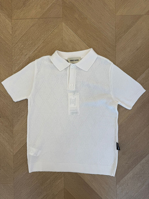 polo rombi bianca