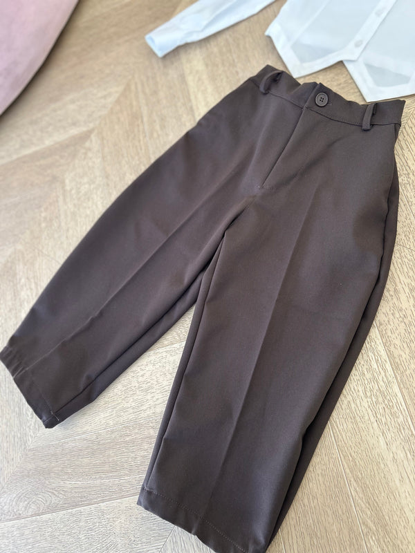 pantalone classico marrone