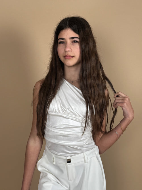 body bianco monospalla