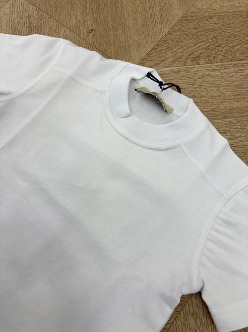 t shirt mezzo collo bianca