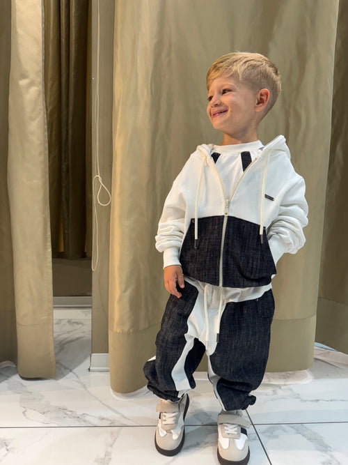 tuta zip jace bianca