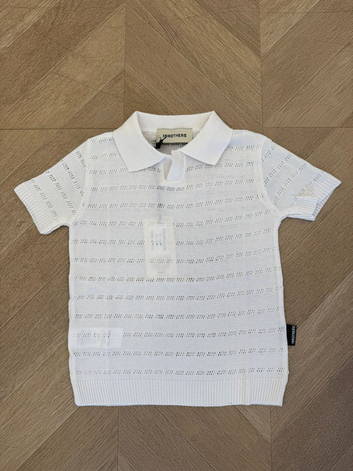 polo in filo bianca