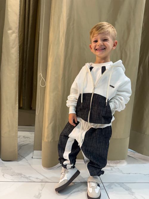 tuta zip jace bianca