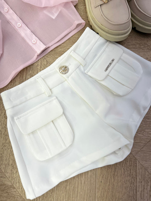 short tasconi bianco