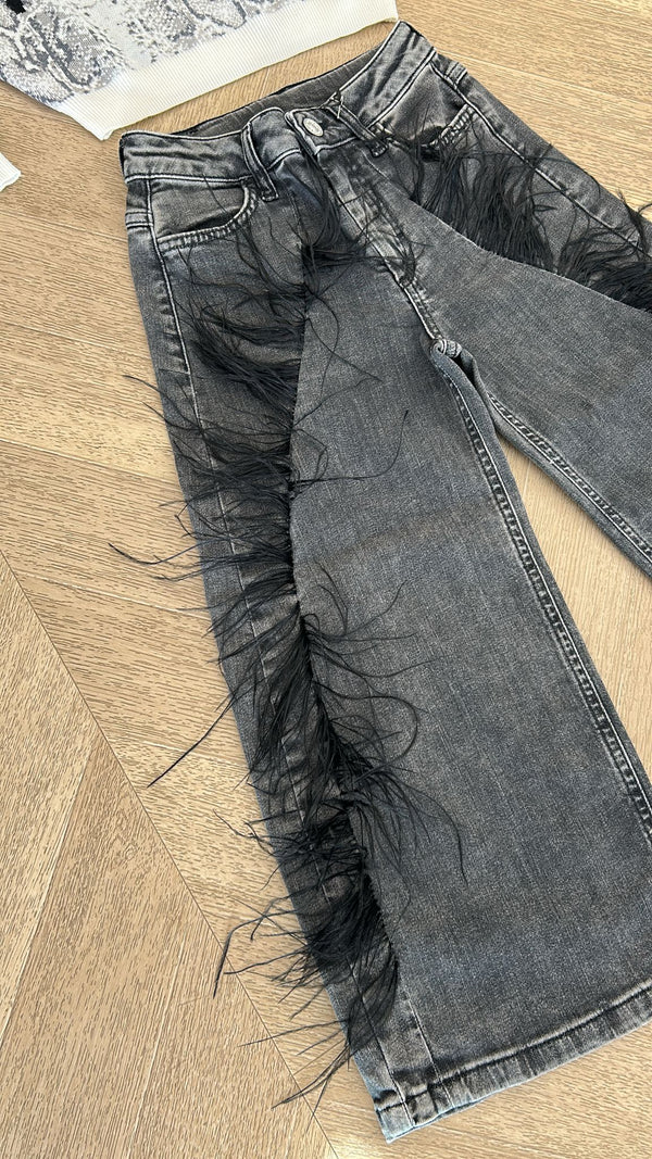 Jeans piume
