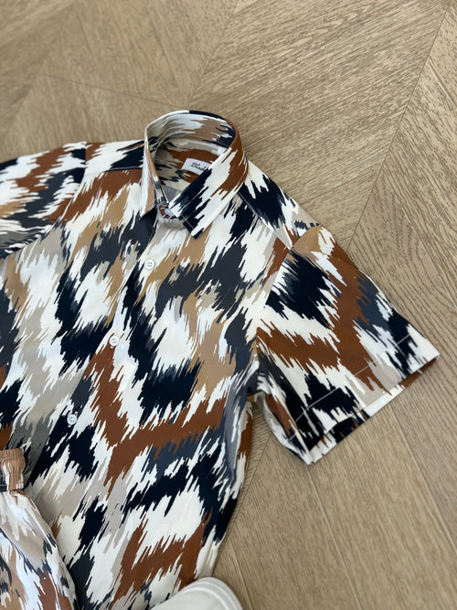 coordinato abstract beige