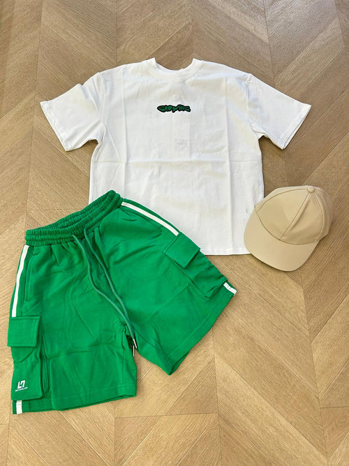 Short verde strisce bianche