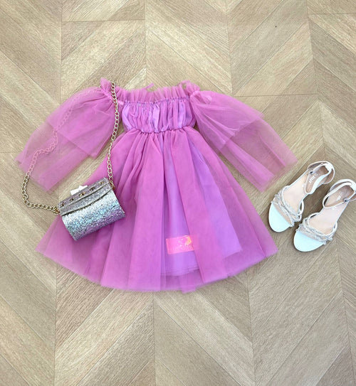 dress in tulle lavanda