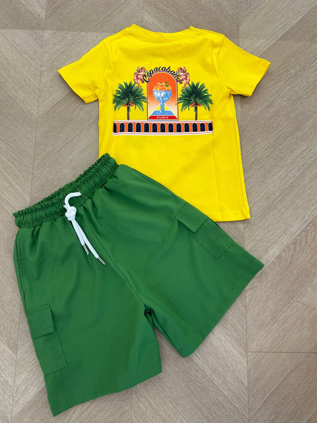 t-shirt palme gialla