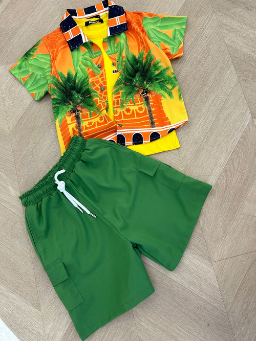 t-shirt palme gialla