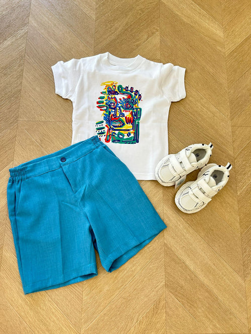 t-shirt love bianco