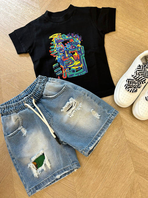 t-shirt love nera