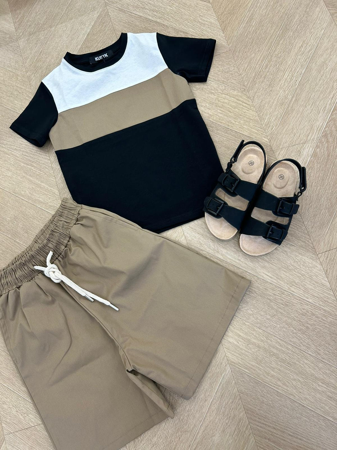 Coordinato righe fango