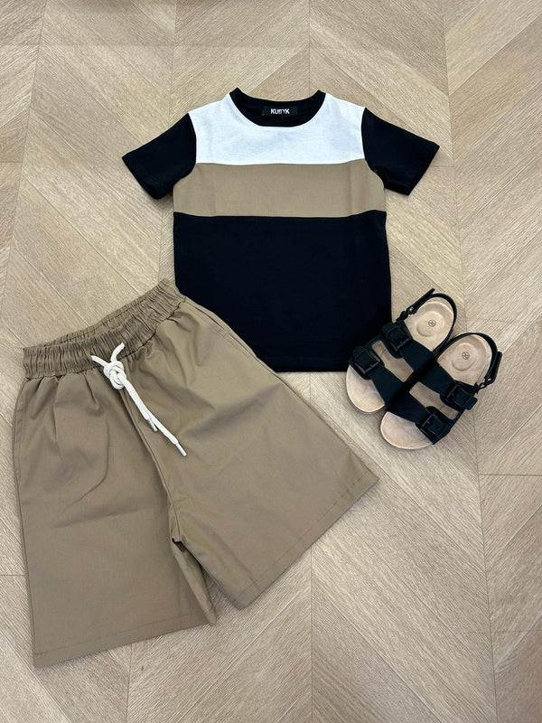 Coordinato righe fango