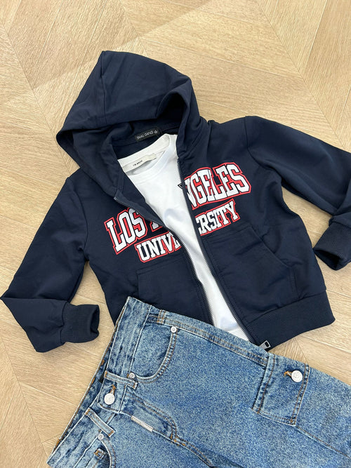 felpa los angles blu navy