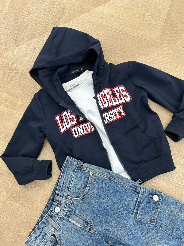 felpa los angles blu navy