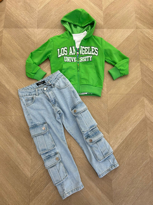 felpa los angles verde