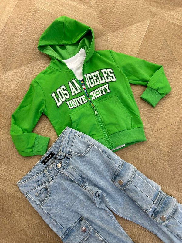felpa los angles verde