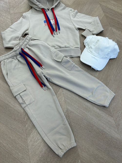 Tuta america beige