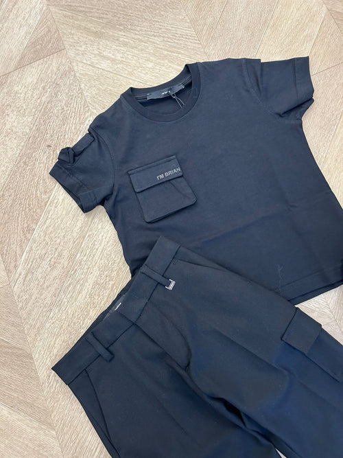 t-shirt tasca nera