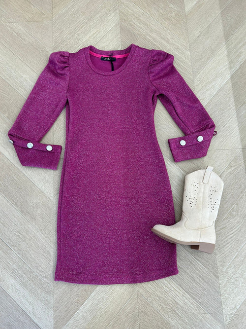 abito in lurex magenta