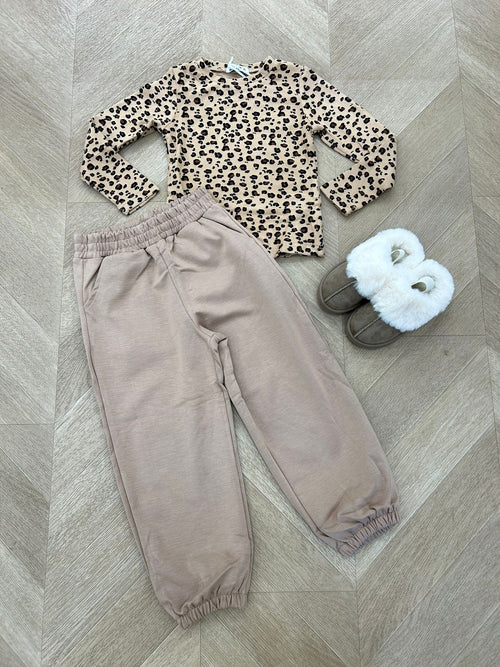 Maglia leopardata camel