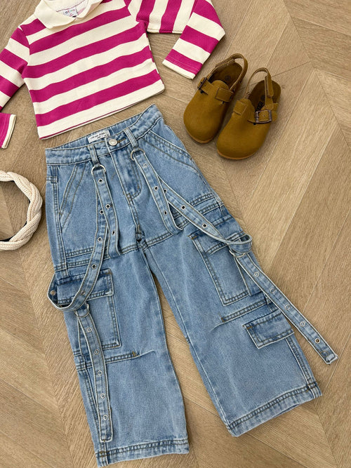 polo crop fuxia