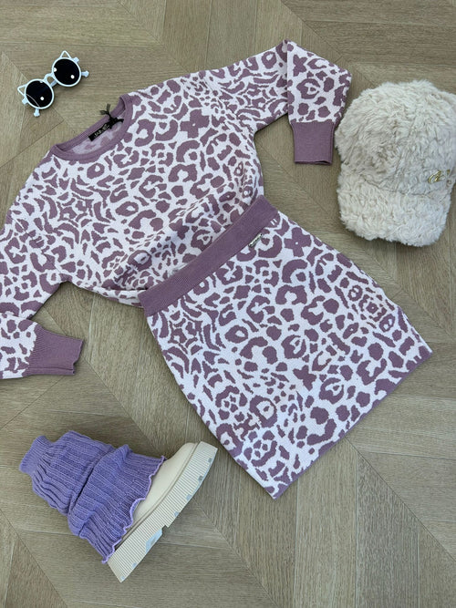 Coordinato maculato lilla