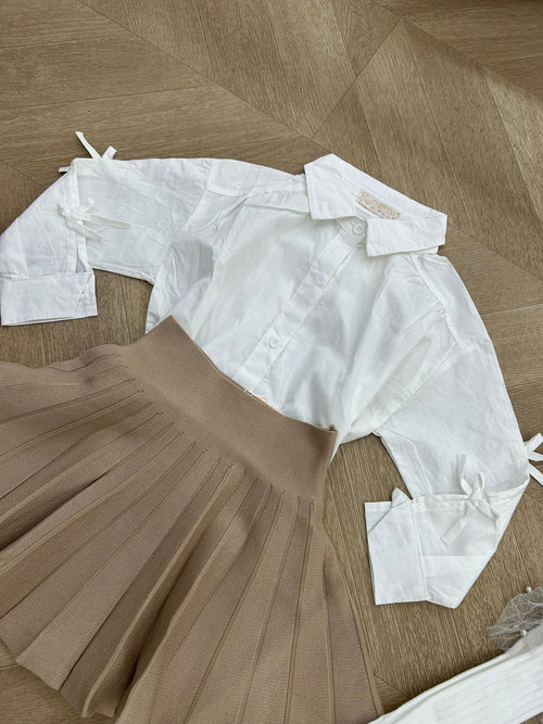 camicia con fiocco