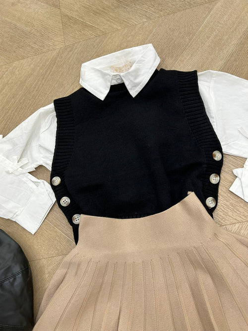 camicia con fiocco