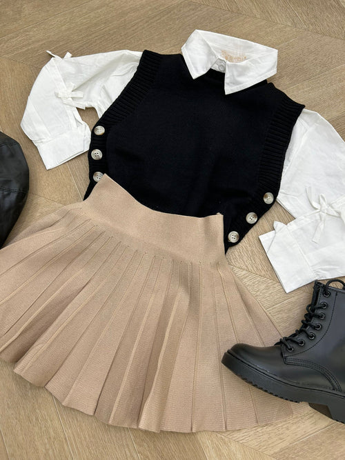 camicia con fiocco