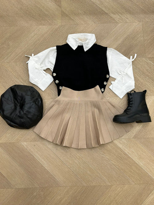 camicia con fiocco