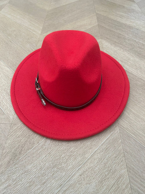 cappello cowboy rosso