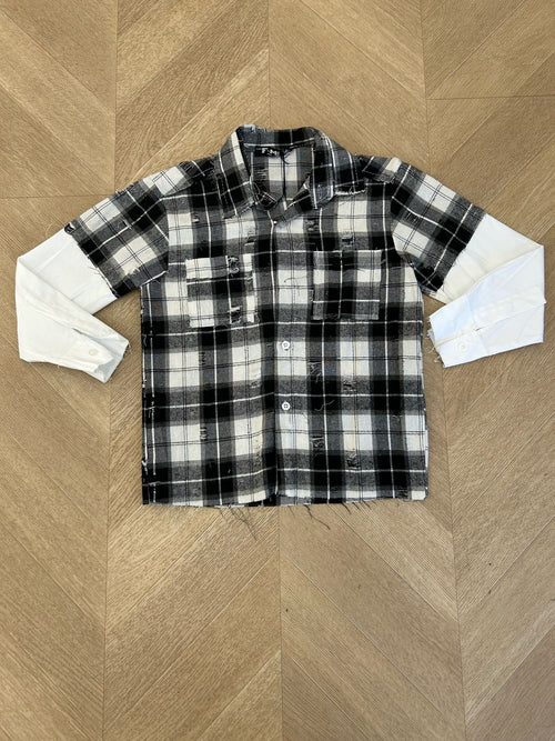 camicia nera quadri