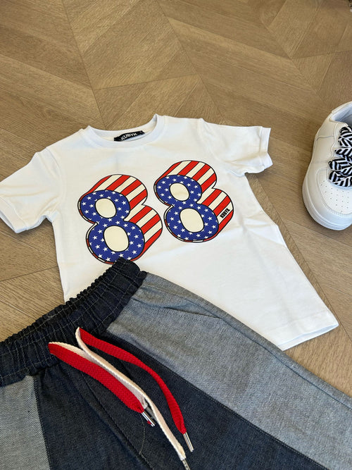 t-shirt america bianca