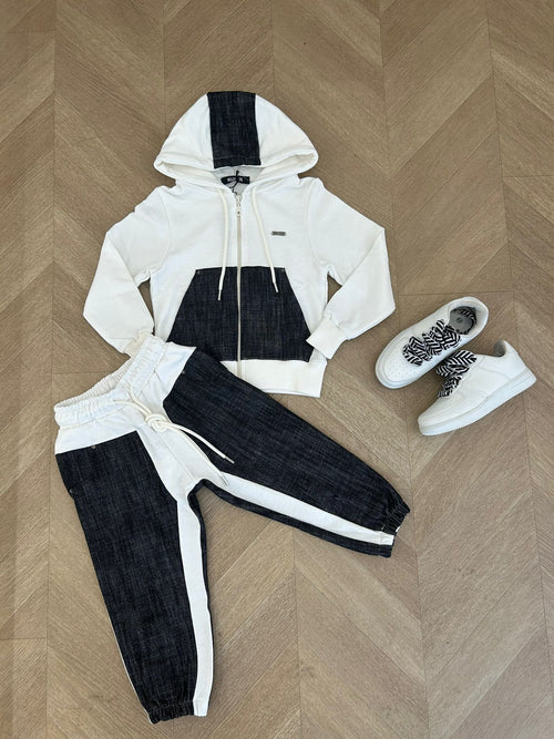 tuta zip jace bianca