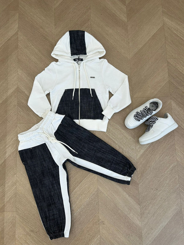 tuta zip jace bianca