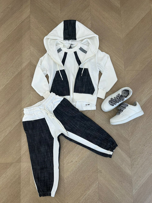 tuta zip jace bianca
