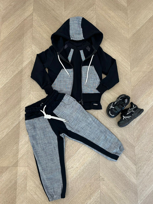 tuta zip jace nera