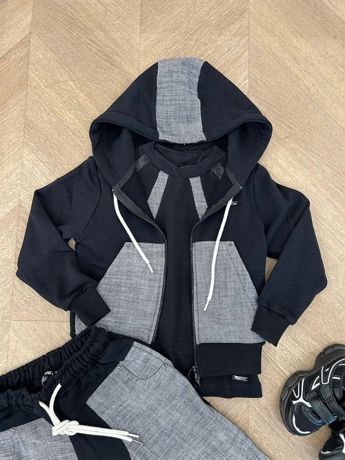 tuta zip jace nera