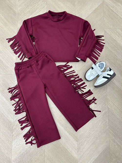 tuta frange bordeaux