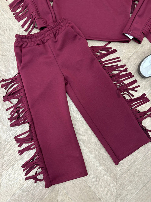 tuta frange bordeaux