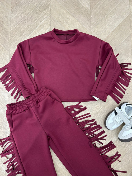 tuta frange bordeaux