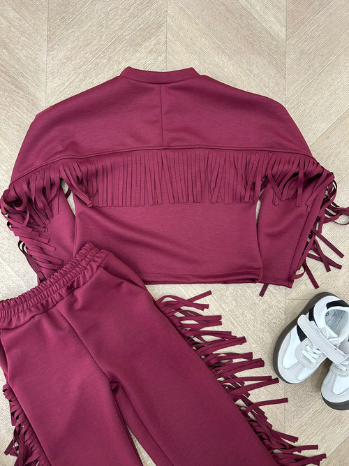 tuta frange bordeaux