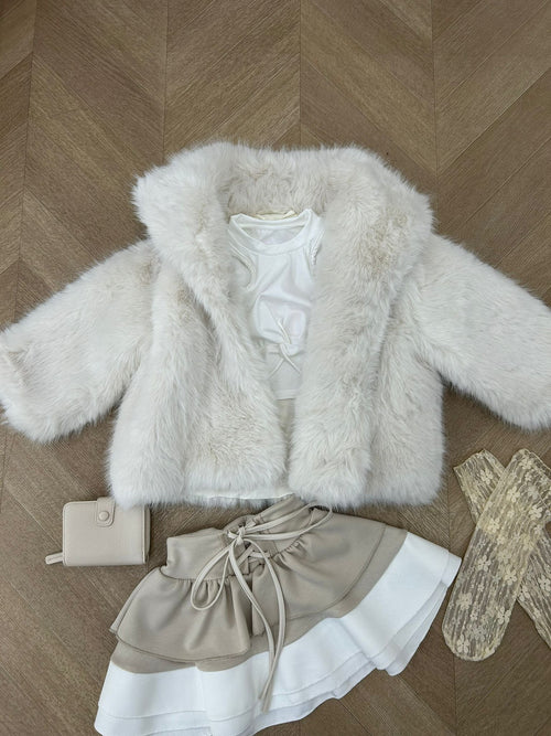 pelliccia maia bianca