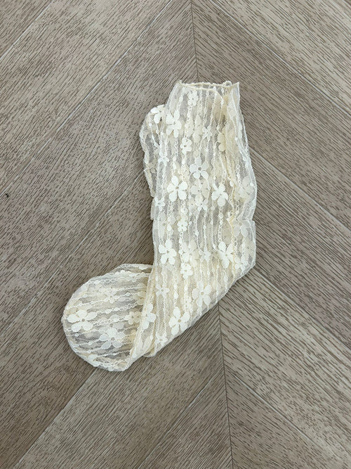 calzini ricamo con fiore