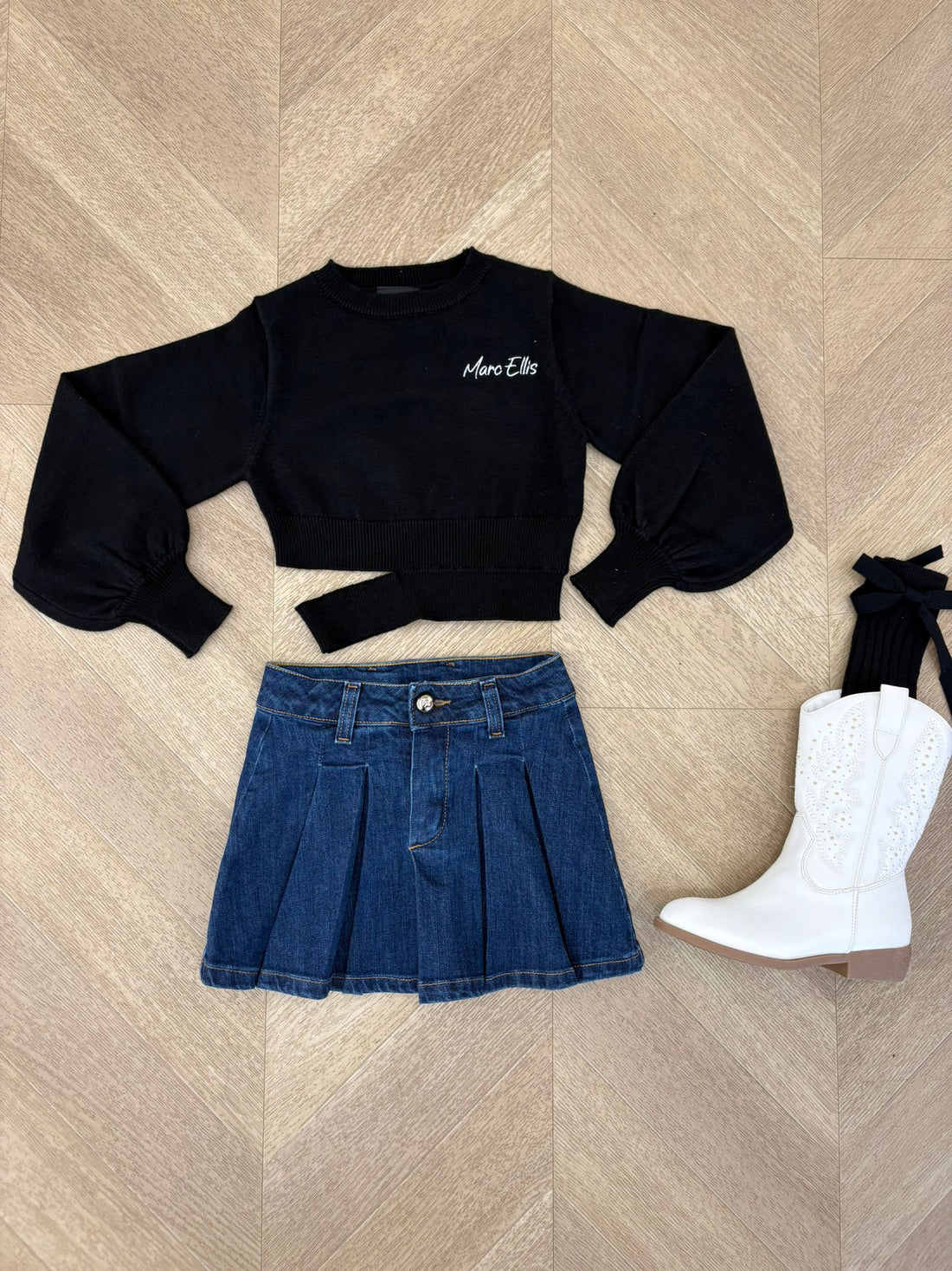 gonna denim blu