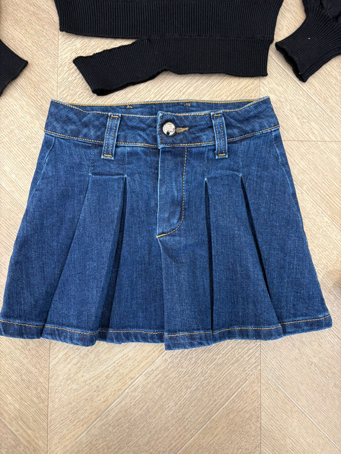 gonna denim blu