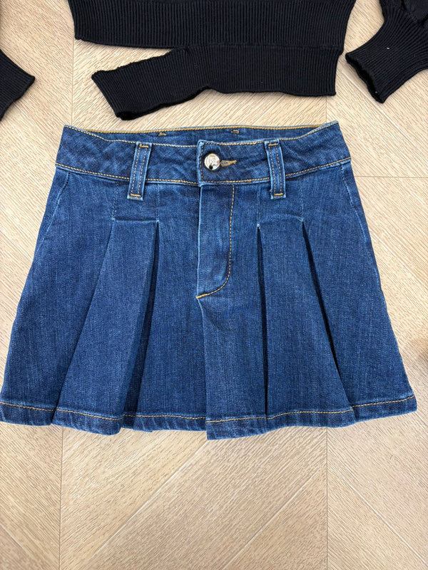gonna denim blu