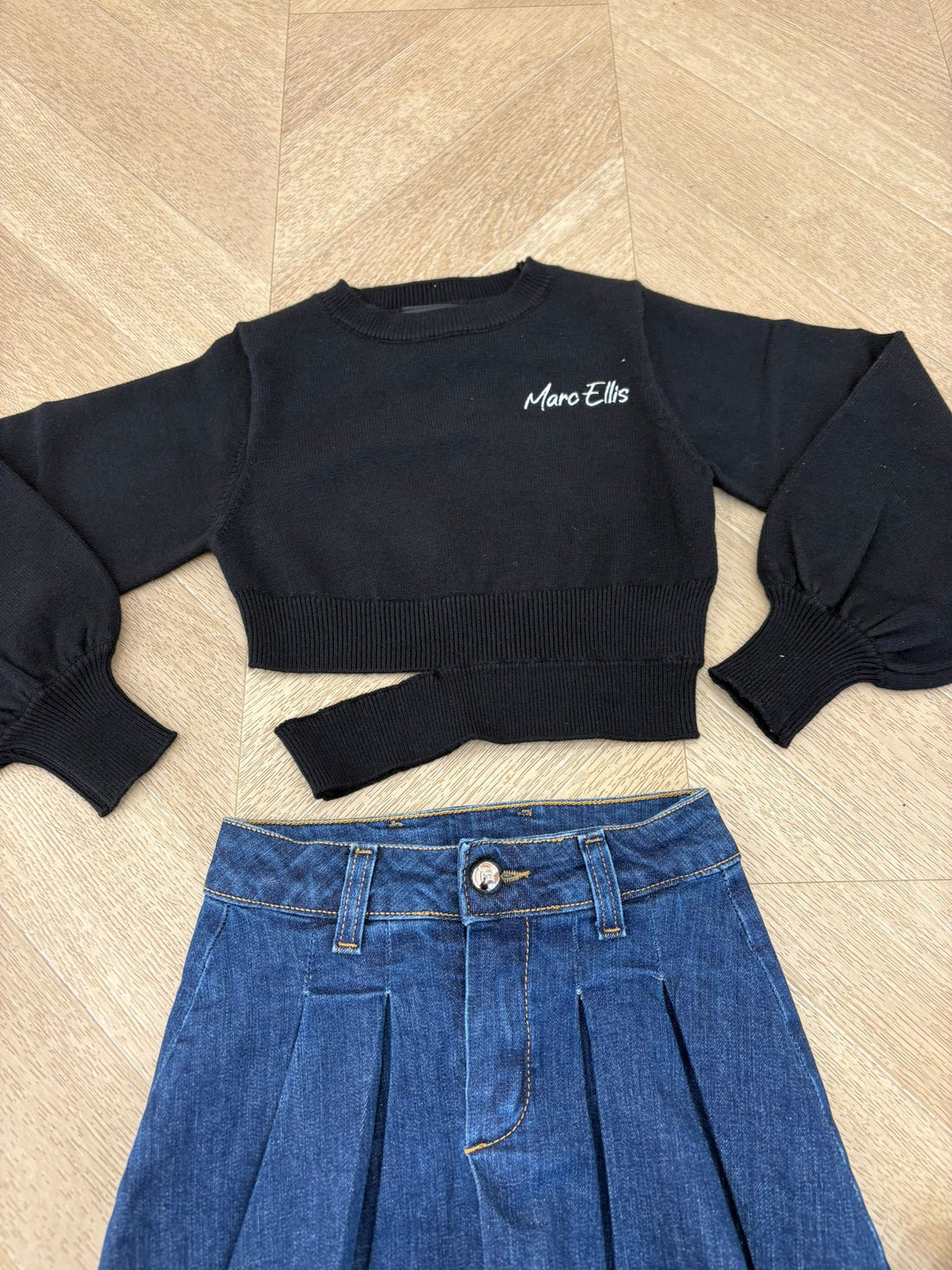 gonna denim blu
